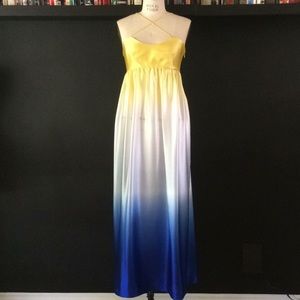 Dip dyed Empire waist 100% silk dress